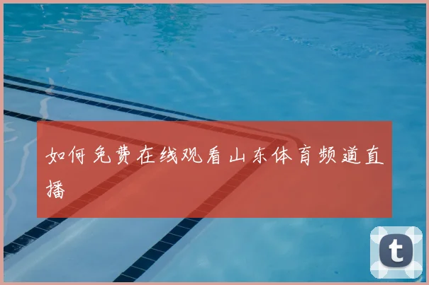 如何免费在线观看山东体育频道直播